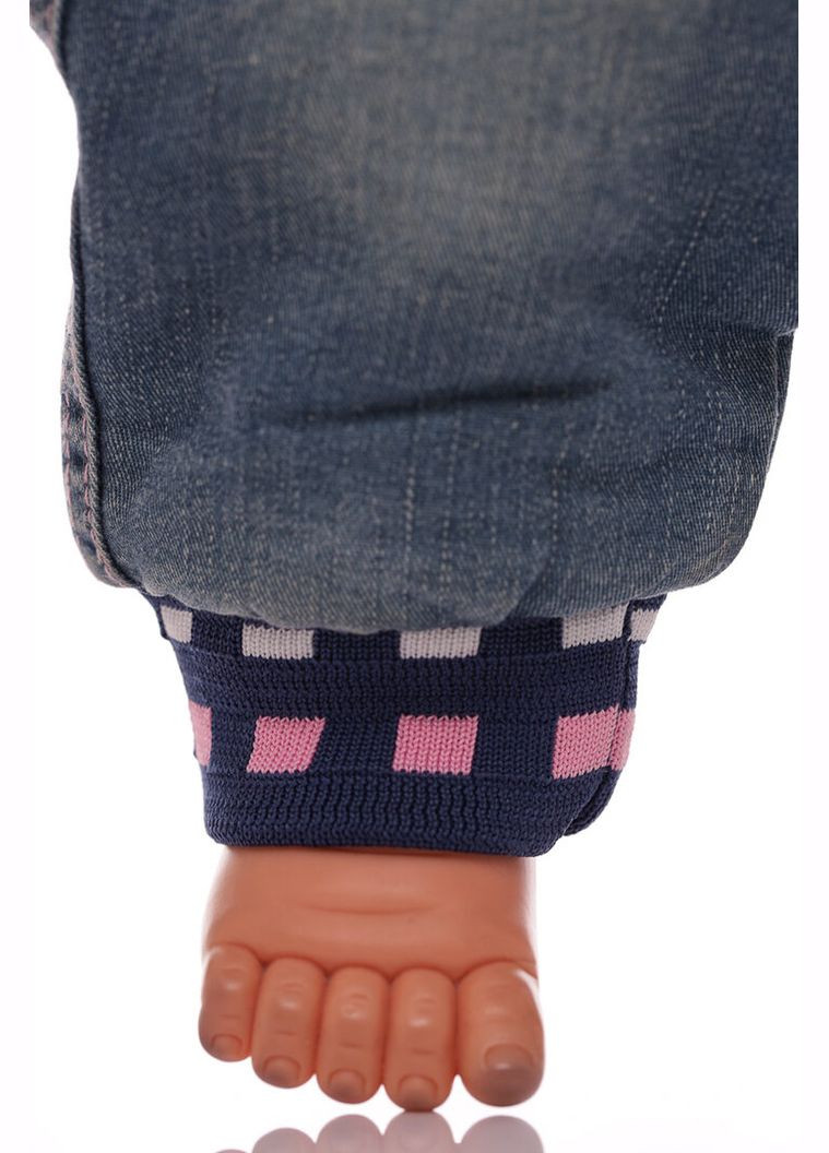 Джинси на махрі для дівчинки з ведмедиком світло-сині 68 см (51088) BABYKROHA (317042807)