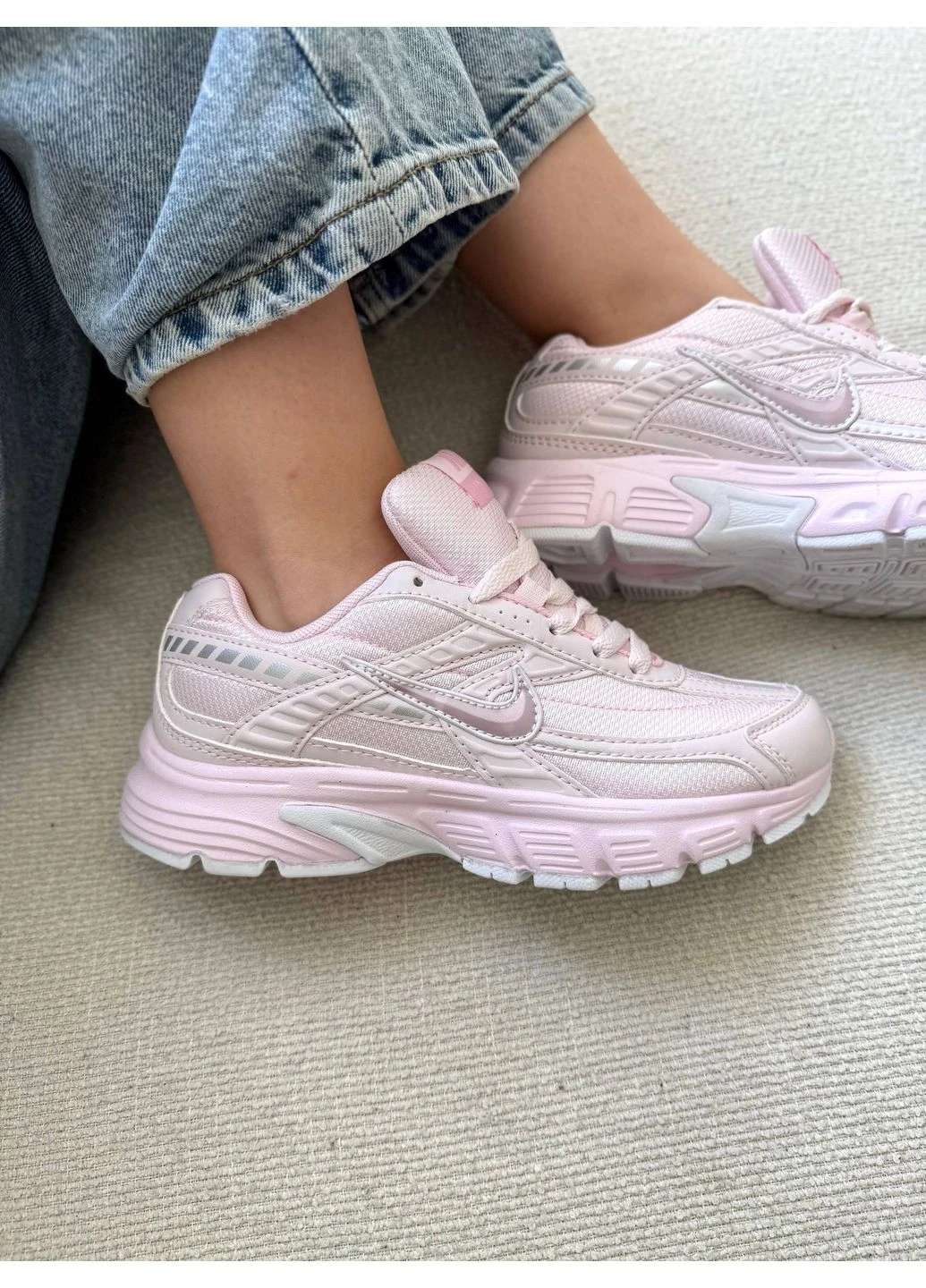КРОСІВКИ ЖІНОЧІ NIKE INITIATOR WHITE PINK НАЙК ІНІТІАТОР БІЛІ No Brand білі демісезони (392005181)