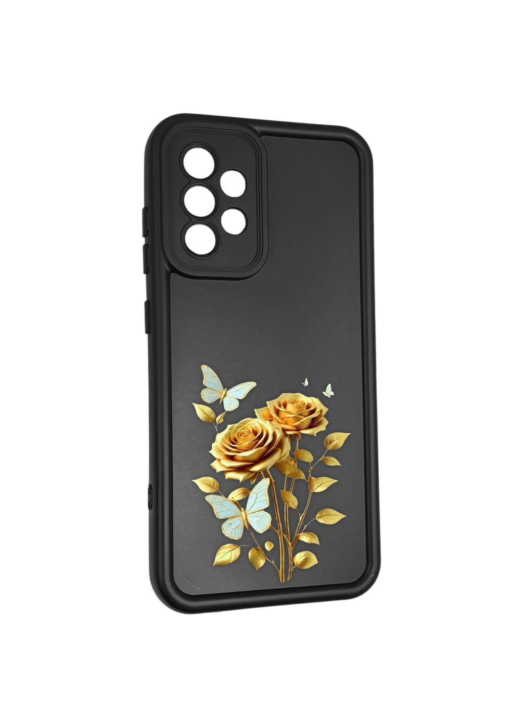 Чехол силиконовый Soft Touch с 3D принтом женским для Galaxy A52 5G (SM-A526) черный (Полная защита камеры) Samsung (373670732)