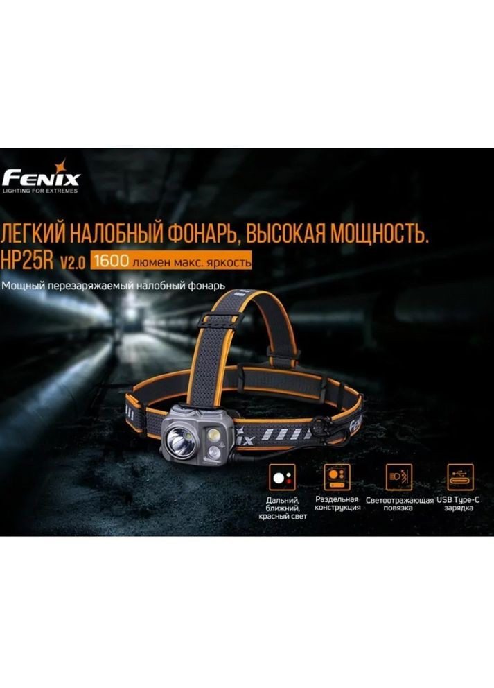 Ліхтар налобний HP25R V2.0 Fenix (316468442)