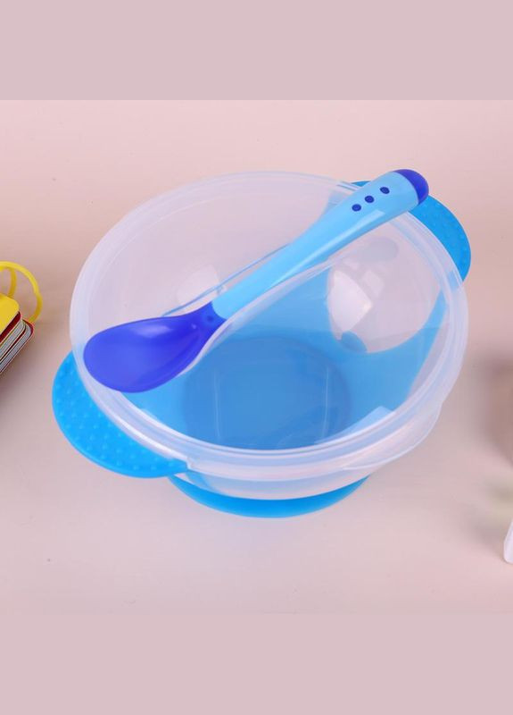 Набор 077 Тарелка на присоске с термоложкой. No Brand (327216549)