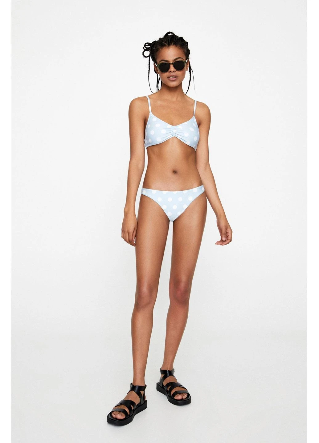 Купальный лиф,голубой в горошек, Pull & Bear (397562986)