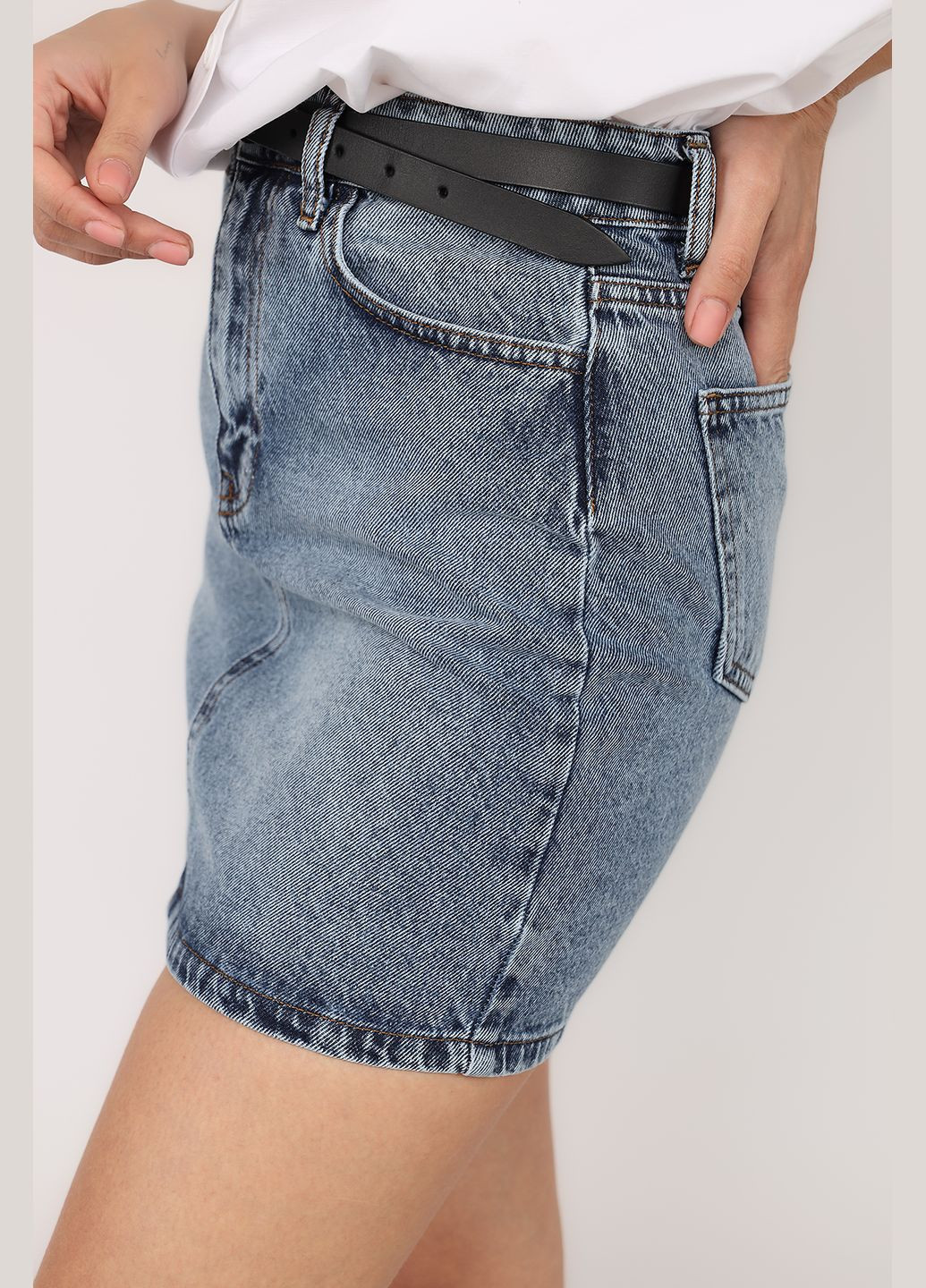 Голубая юбка трапеция, женская цвет голубой cb-00272544 Best Jeans