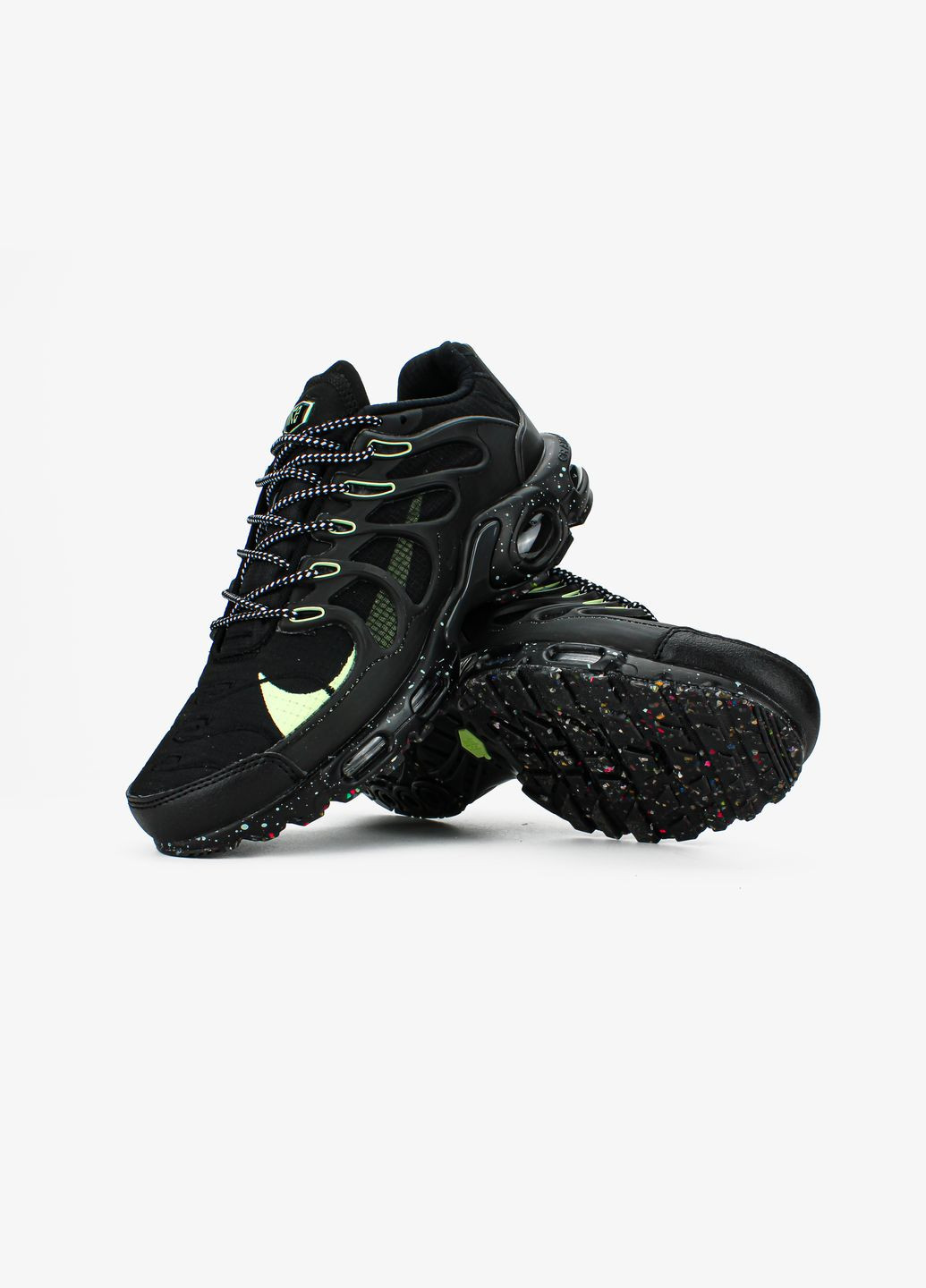 Чорні Осінні кросівки чоловічі nike air max tn terrascape plus black green | найк аір макс тн плюс чорні No Brand