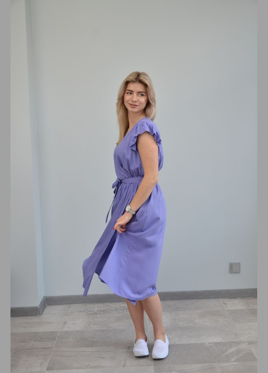 Фіолетова жіноче плаття, короткий рукав, різні кольори (розміри: l,, 2xl) xl, фіолетовий No Brand однотонна