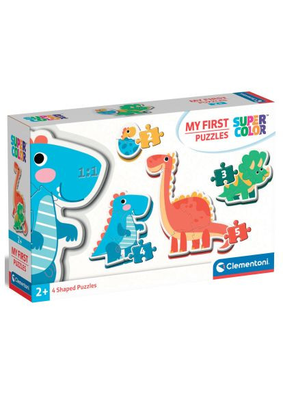 Пазл 4 в 1 Dinosaurs, серия My First Puzzles (20834) Clementoni 4 в 1 Dinosaurs, серія My First Puzzles (366154954)