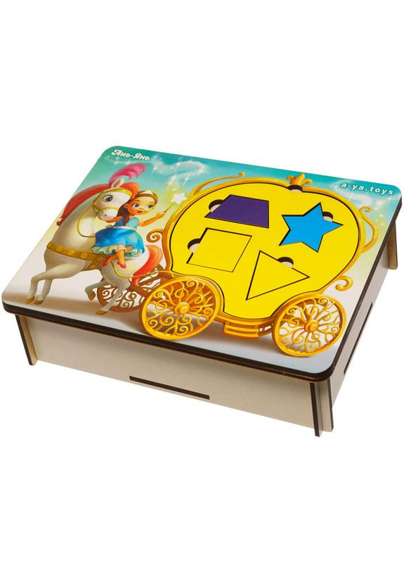 Развивающая игра-сортер «Фея и карета» разноцветная (6851/ПСД196) Ubumblebees (324423384)