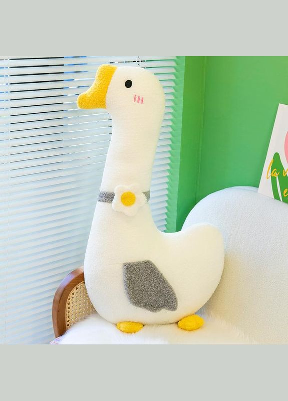 М'яка іграшка антистрес гусак арт 7309 70 см Молочний No Brand (309151465)