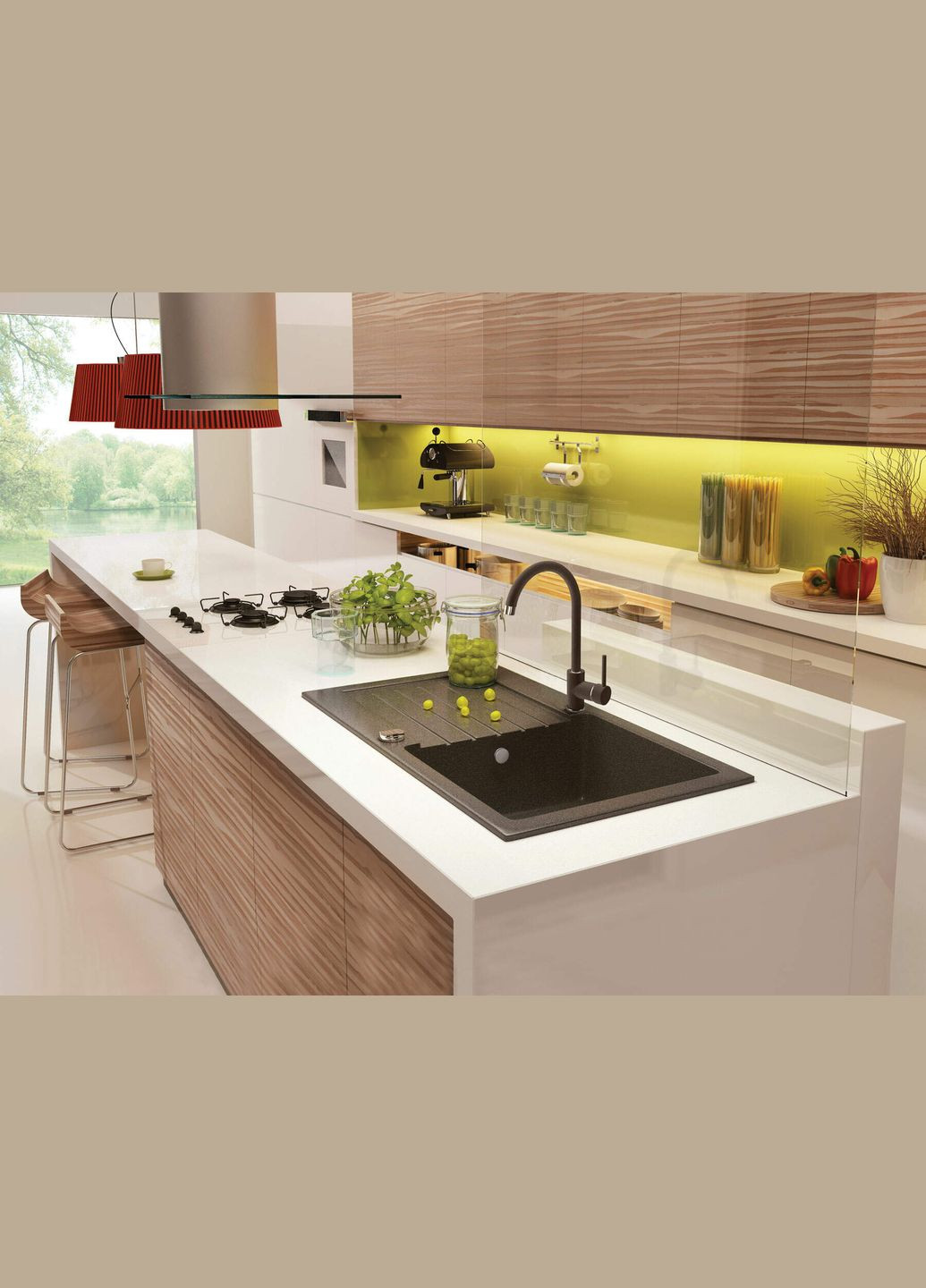 Набір для кухні Zorba, гранітна мийка ZQZ_2113 + зміш. BEN_262M, графітхром Deante (315602661)