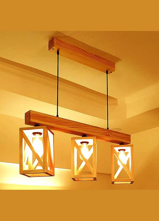 Подвесной светильник из дерева Гарико карри (ЛЮС-004203) No Brand (328081997)