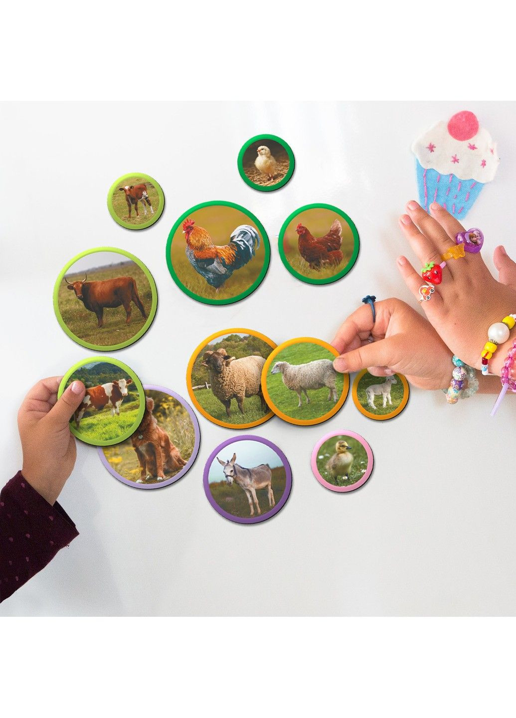 Набір магнітів Монтесорі Родини тварин ферма Dodo (302390135)