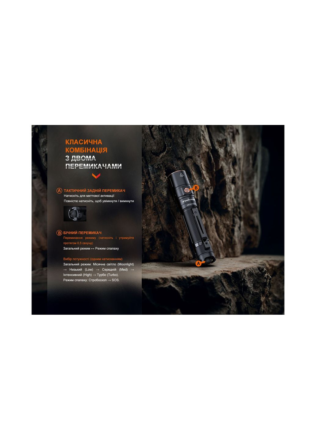 Ліхтар ручний LD30R чорний Fenix (369373163)