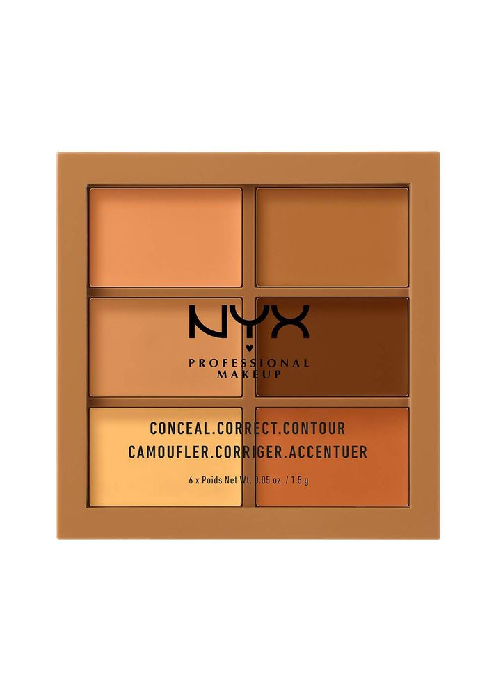 Палітра для контурінга та корекції Conceal Correct Contour Palette (6 відтінків) DEEP (3CP03) NYX Professional Makeup (280266082)