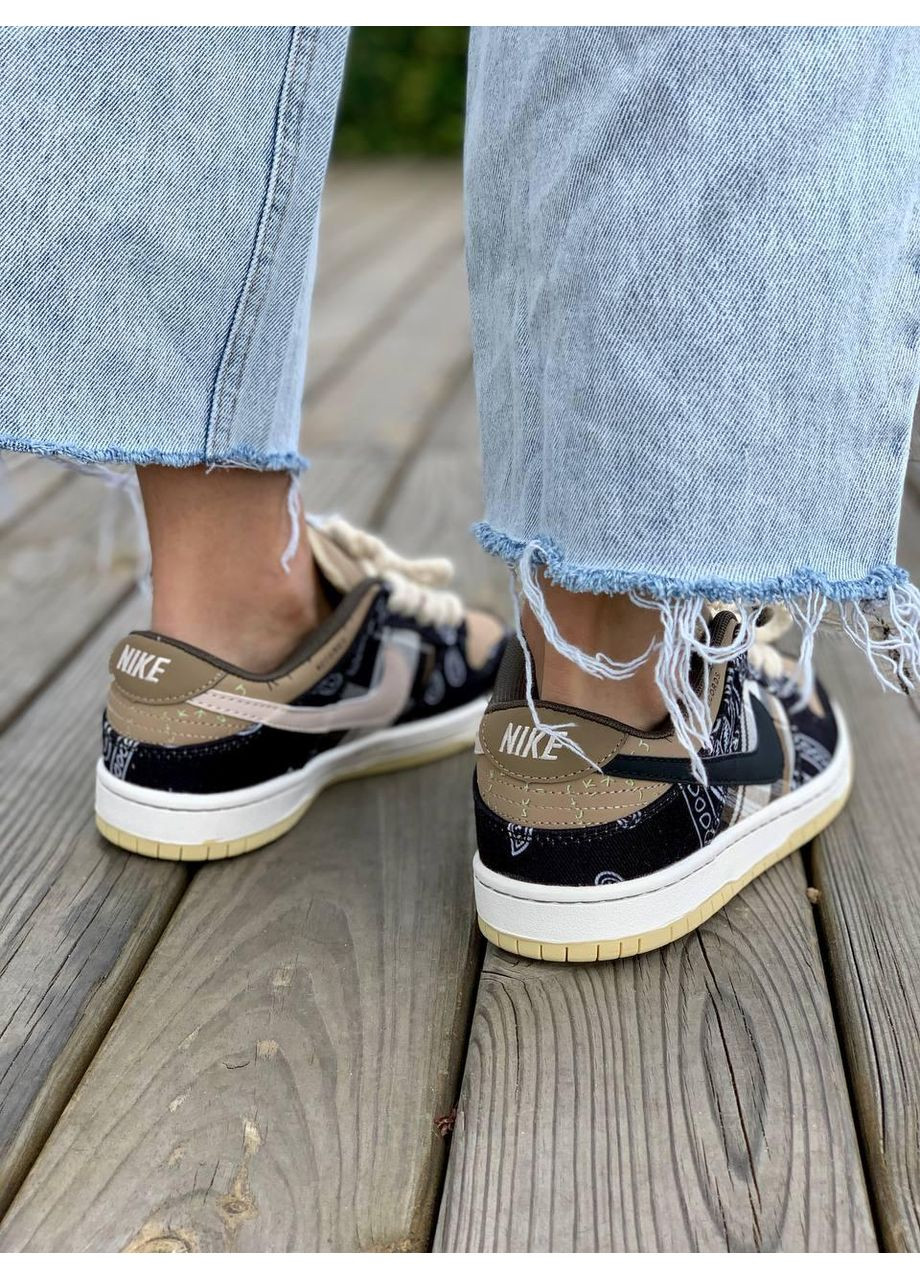 Сірі Осінні кросівки чоловічі nike sb dunk low x travis scott cactus jack grey найк сб данк No Brand