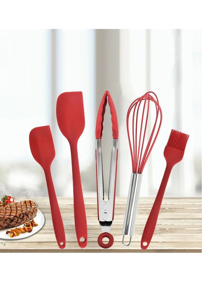 Набір кухонного приладдя 13220 5 предметів червоний No Brand (335717079)