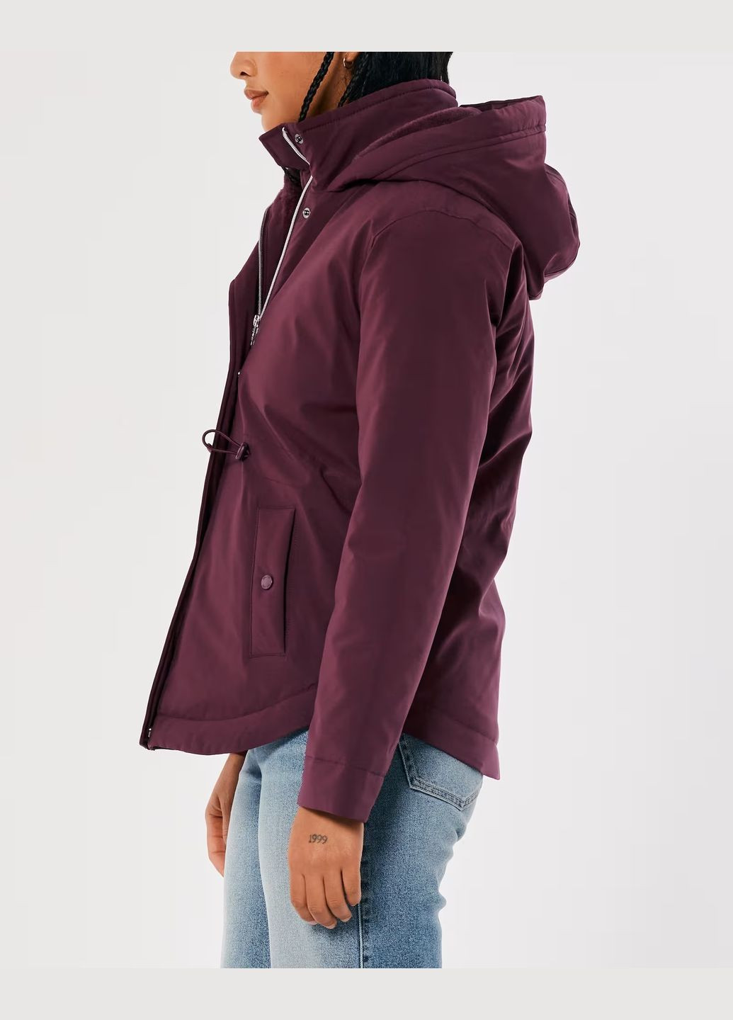 Бордова демісезонна куртка демісезонна - жіноча куртка hc9526w Hollister
