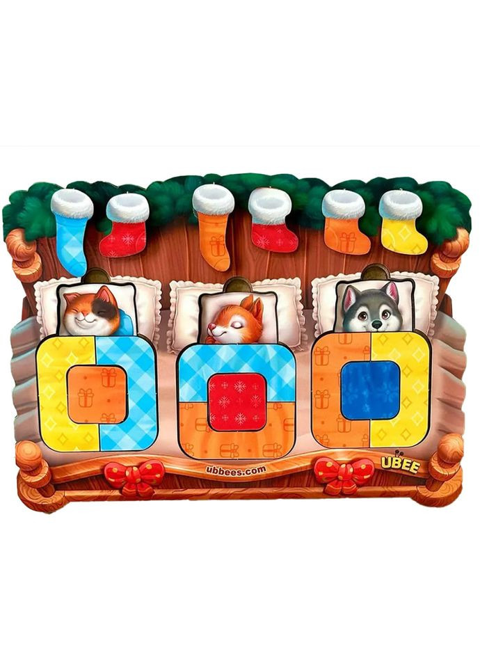 Дерев'яний сортер "Тварини в ліжечку" PSD302 (ПСД302) Ubumblebees (366427634)