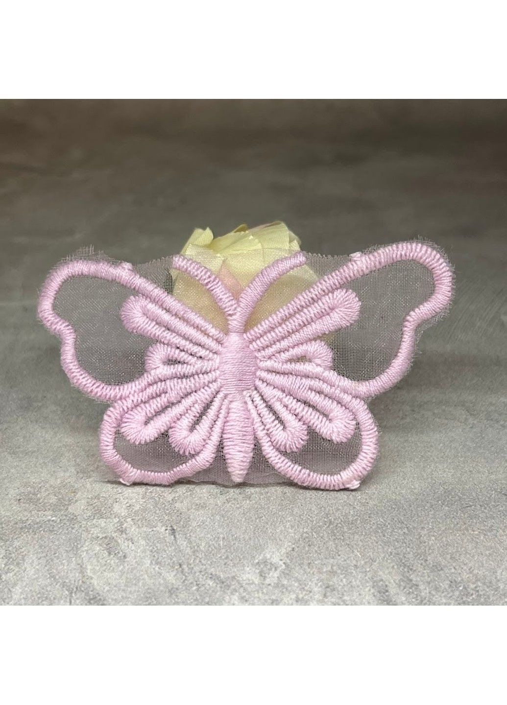 Декоративний (вишитий) Мереживний Метелик, розмір 7,3 см, колір- бузковий, арт 06340, 1 шт No Brand (317570330)