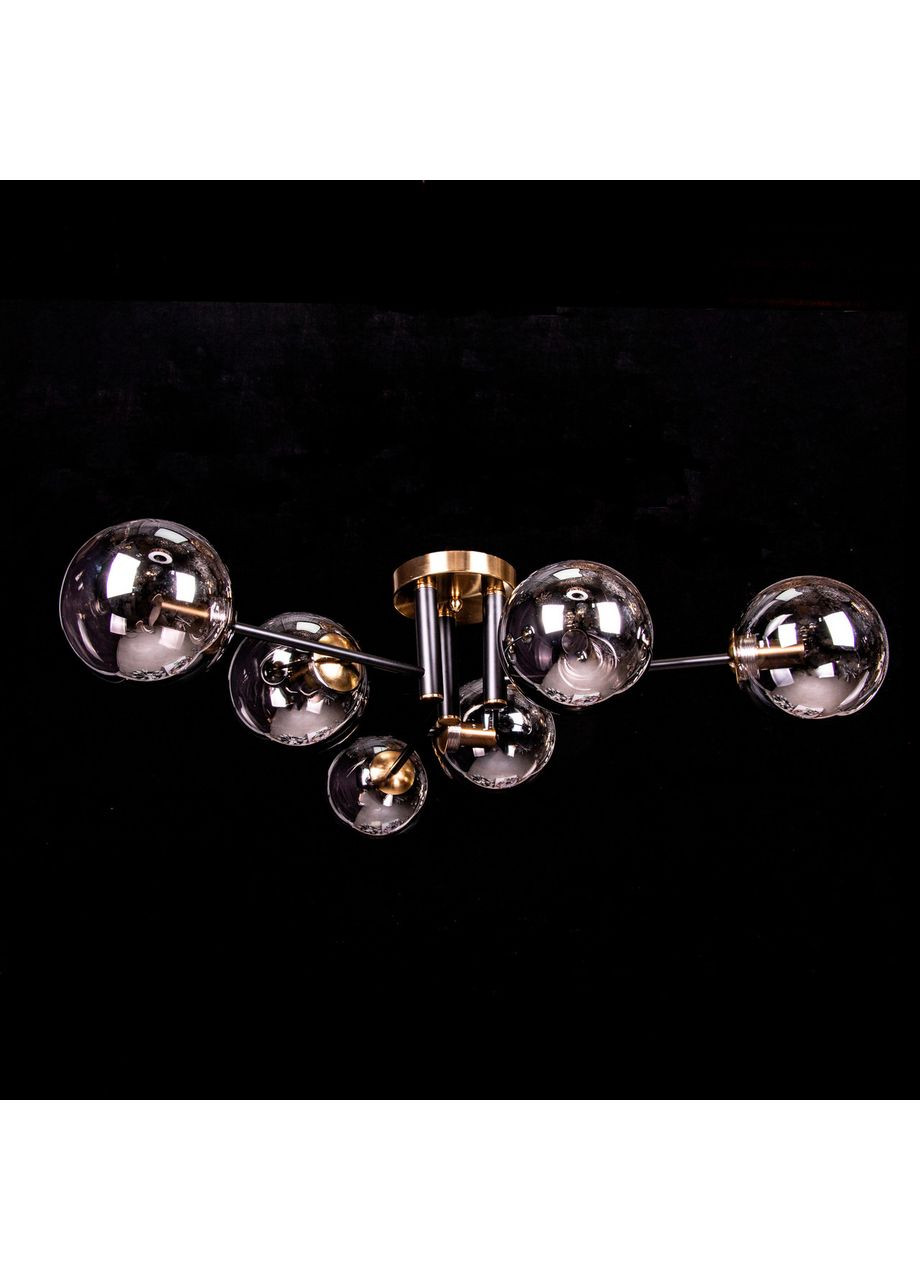 Люстра в стилі ЛОФР на 6 лампочок 2900/6/BK+copper No Brand (352229637)