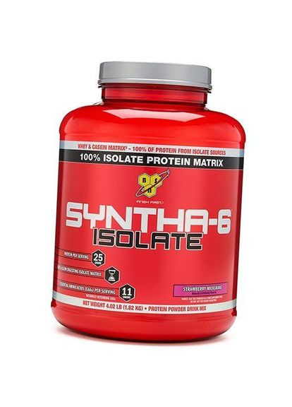 Протеин, белковая смесь для коктейлей, Syntha-6 Isolate, 1800г Клубника молочный шейк (29158003) BSN (323020060)
