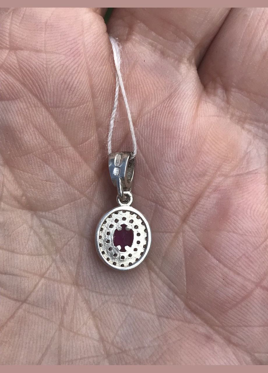 Подвес серебряный с золотом и цирконием 752пр. No Brand (316397815)