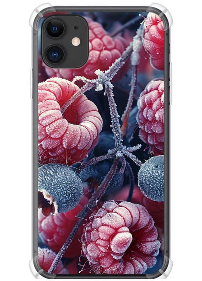 Силикон с усиленными углами чехол 'Морозные ягоды' для Endorphone apple iphone 11 (285117560)