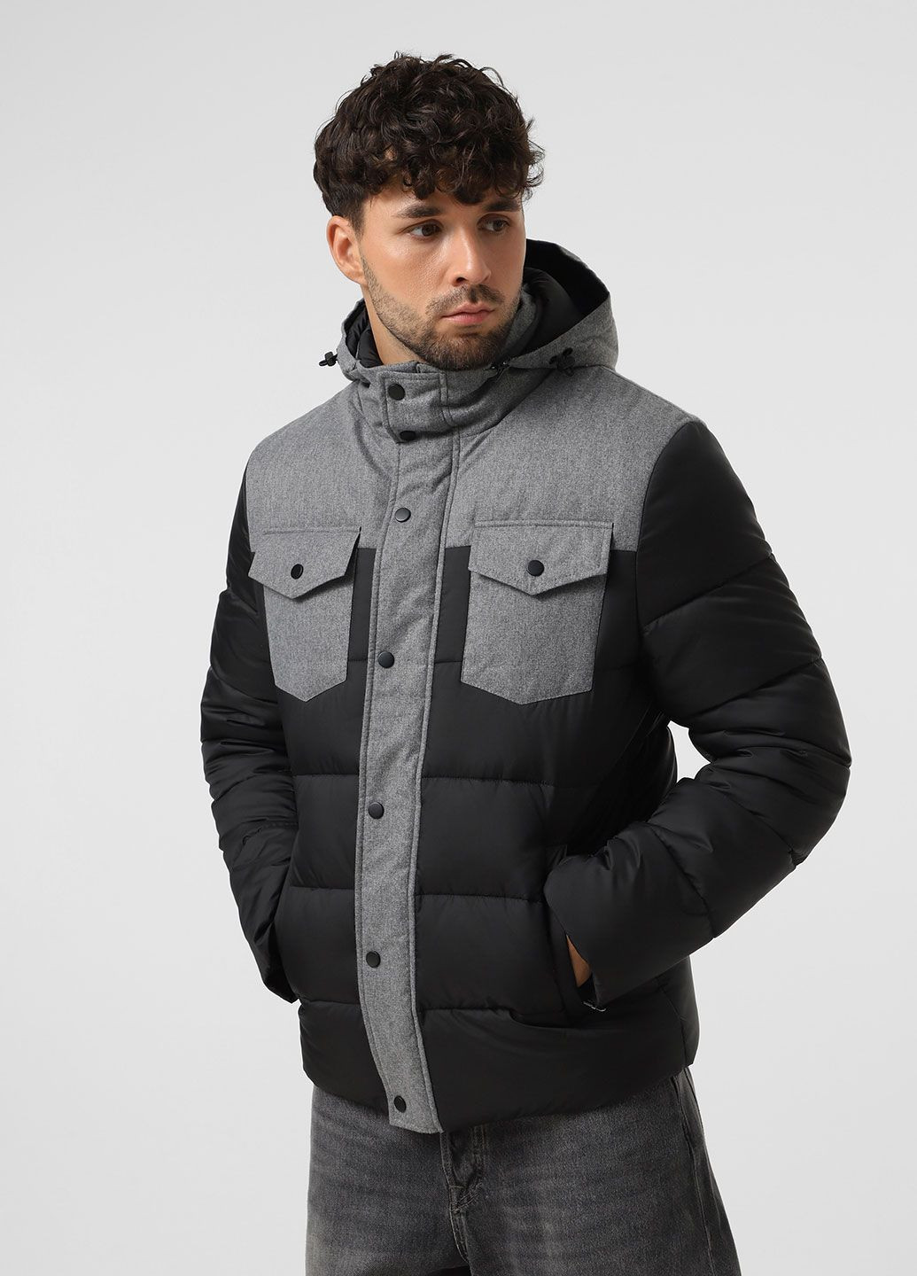 Сірий зимній Пуховик Astoni