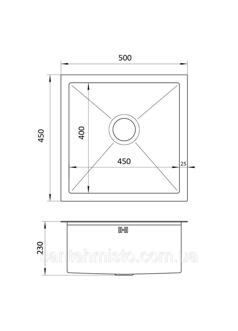 Комплект чорної мийки на кухню та змішувача з нержавіючої сталі NB-5045 Nett (336935093)