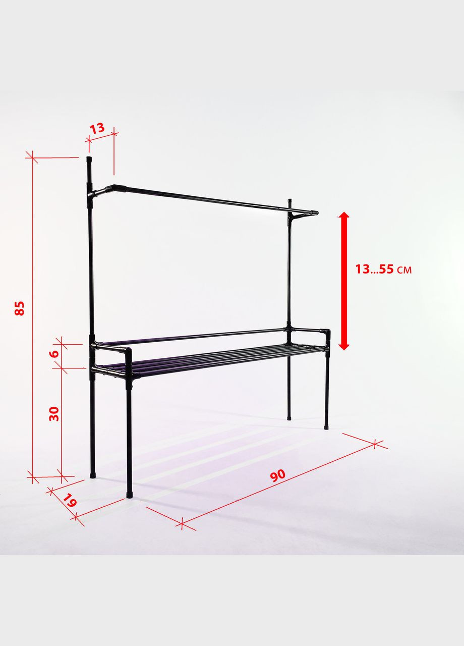 Подставка для цветов на окно Lucia Plus с универсальным держателем для фитоламп Metaplant (300674532)