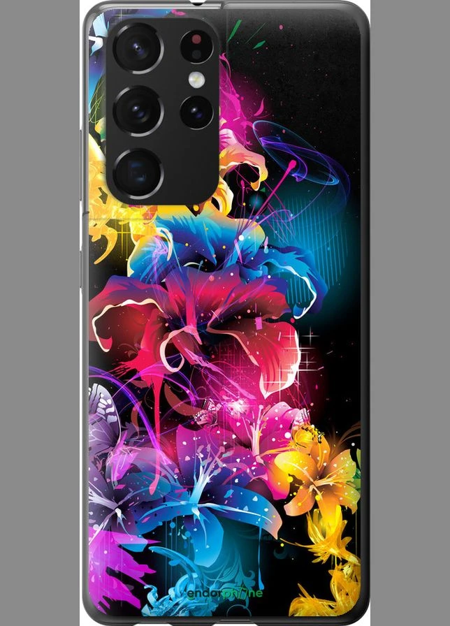 Чехол на Samsung Galaxy S21 Ultra (5G) Абстрактные цветы "511t-2116-70447" Endorphone (375195319)