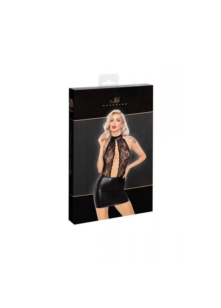 Черное сексуальное платье с кружевом f279 размер l Noir