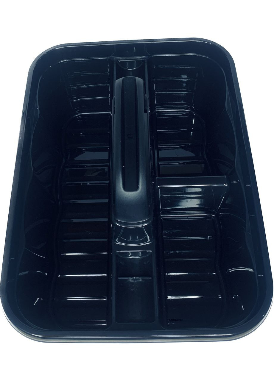 Органайзер переносной с ручкой для моющих средств на 3 секции чёрный No Brand (315633273)