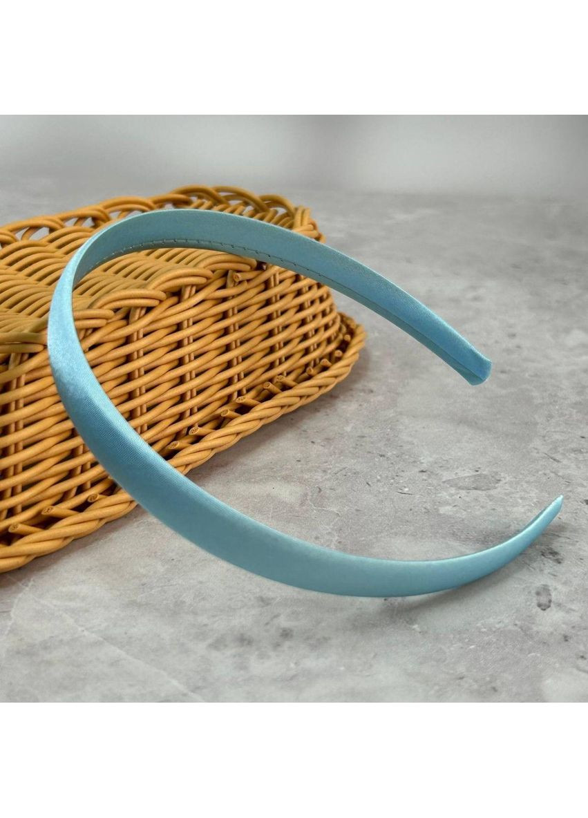 Обруч для волосся атласний 14 мм - блакитний Plus-plus (352746525)