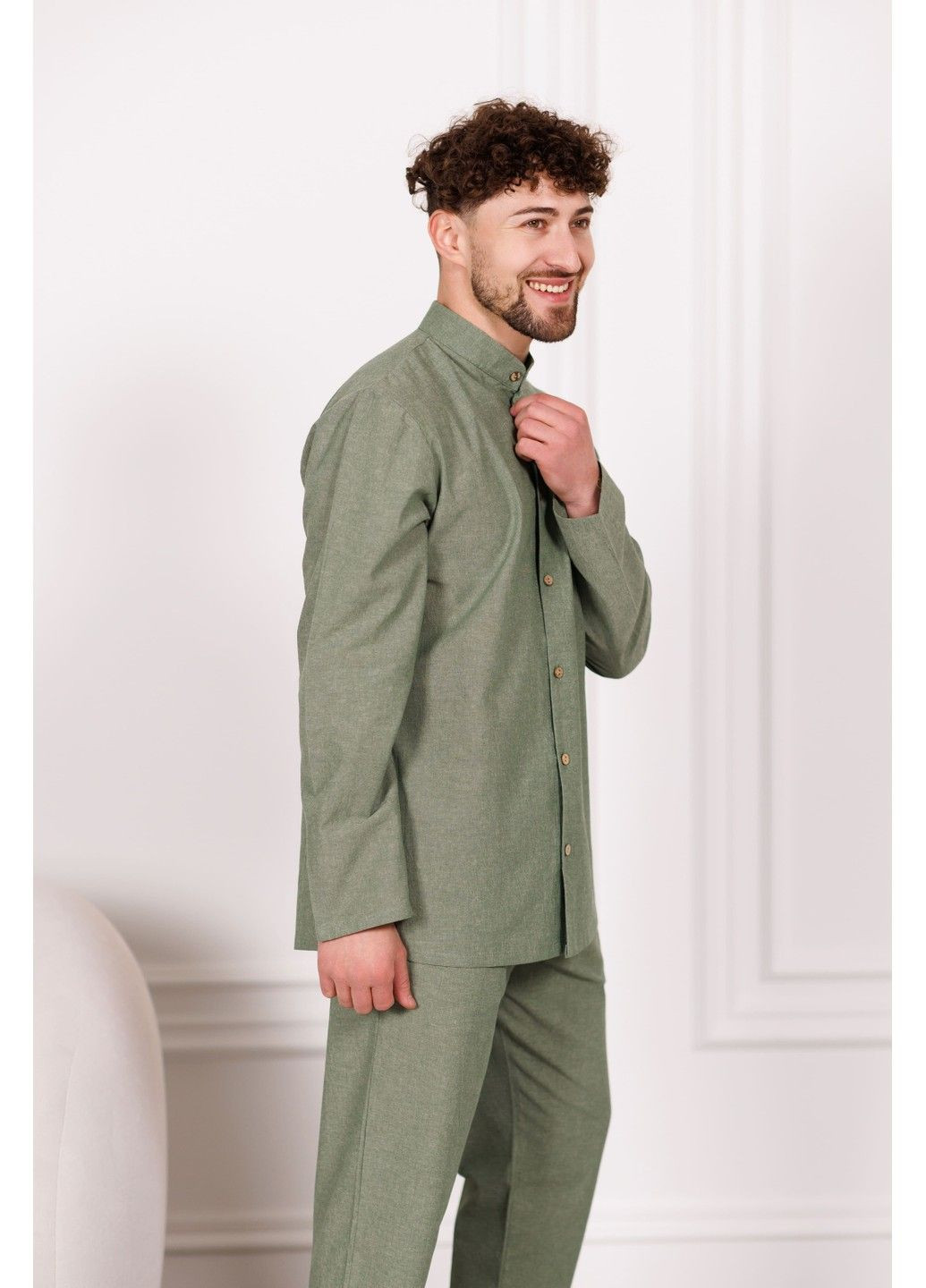 Пижама мужская вареный хлопок TOKYO зеленая Handy Wear (317206508)