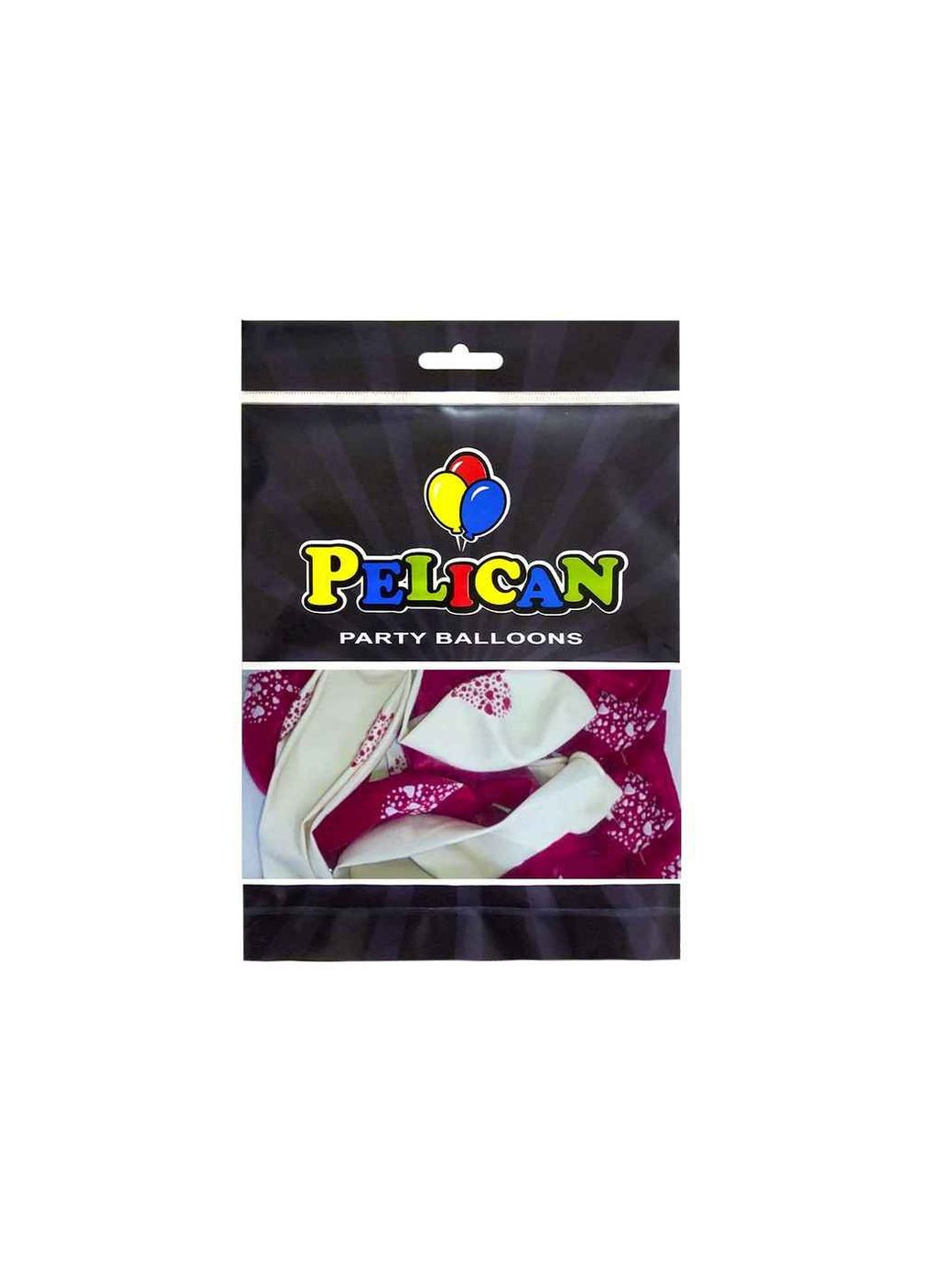 Кульки 12' (30 см) (50шт/уп) PELICAN Cердечки в серці (362353055)
