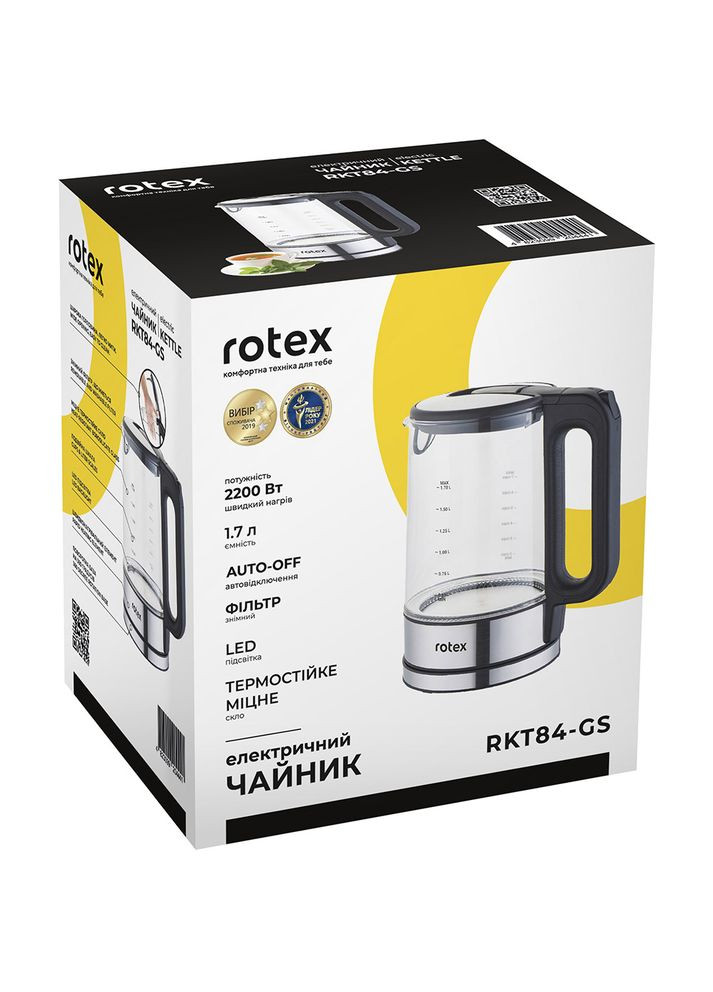 Електрочайник RKT84-GS Rotex (316655228)