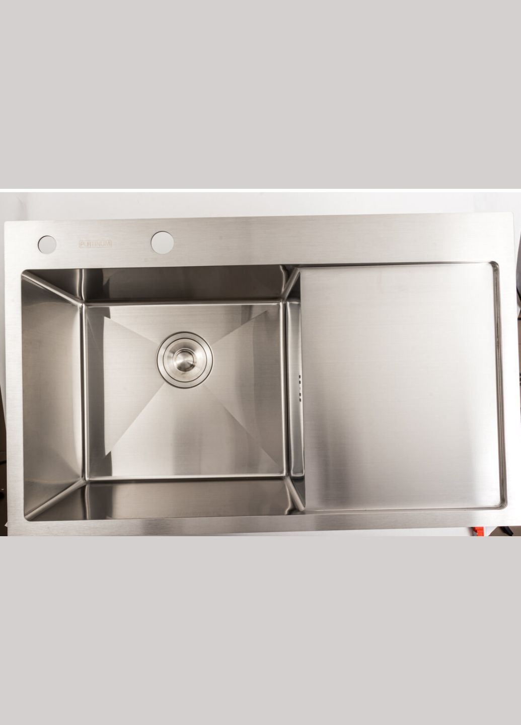 Набір кухонної мийки зі змішувачем Handmade 78*48 L Platinum (336938387)