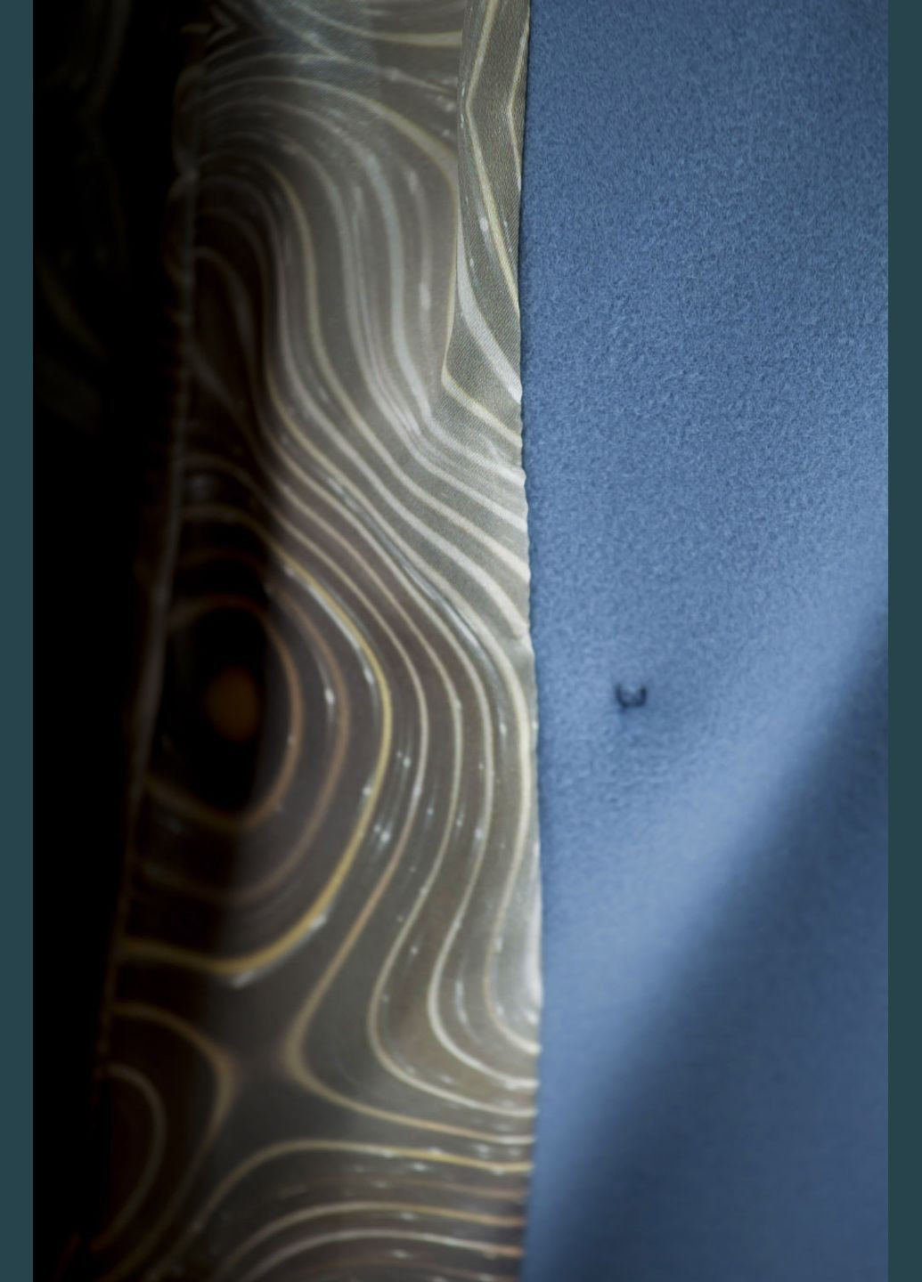 Блакитне демісезонне Жіноче вовняне двобортне пальто casual без утеплювача, осінь-весна Kent (, ), 29529 No Brand