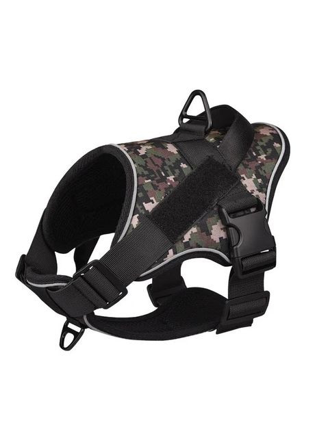 Шлея для собак, тактический жилет с ручкой, Черный Пиксель S (40-50см) Hong (299915565)