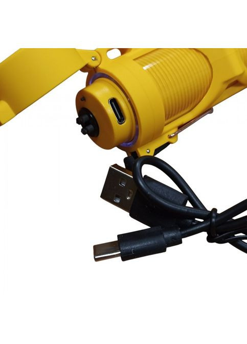 Електроімпульсна запальничка D66 дугова usb запальничка з ліхтариком Жовта No Brand (323486190)