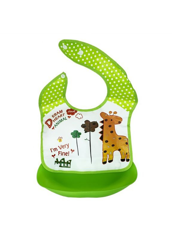 Дитячий слинявчик Трактор MGZ-0602(Green Giraffe) зі знімною кишенею Megazayka (319710458)