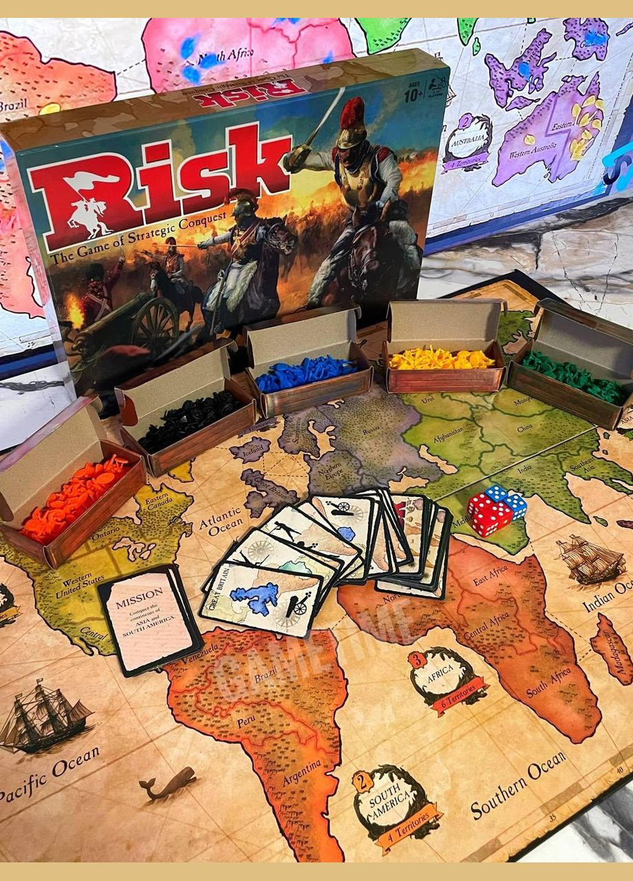 Риск настольная игра Risk + правила с переводом в подарок Atak (331158417)