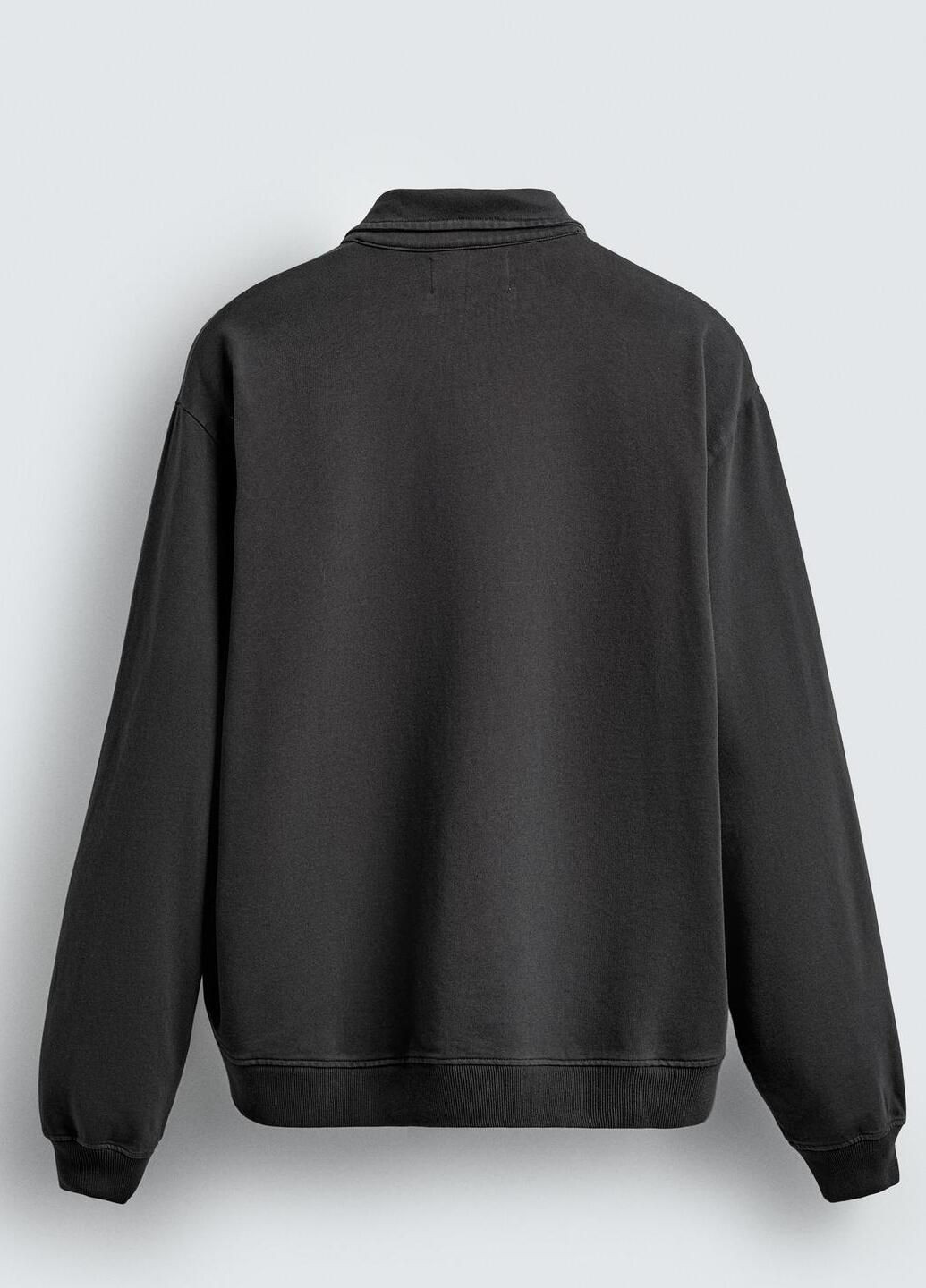 Темно-сірий світшот Zara однотонний (362699098)