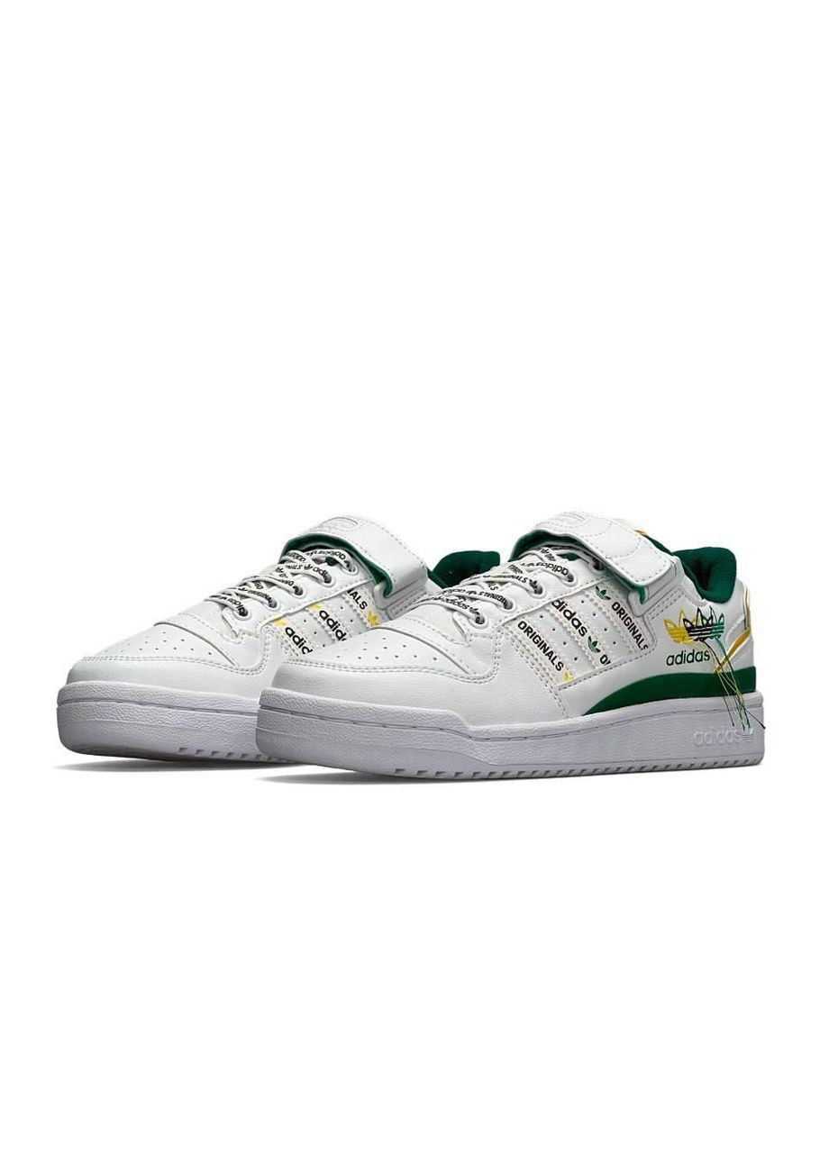 Серые демисезонные кроссовки мужские adidas forum 84 low white green адидас форум 84 No Brand