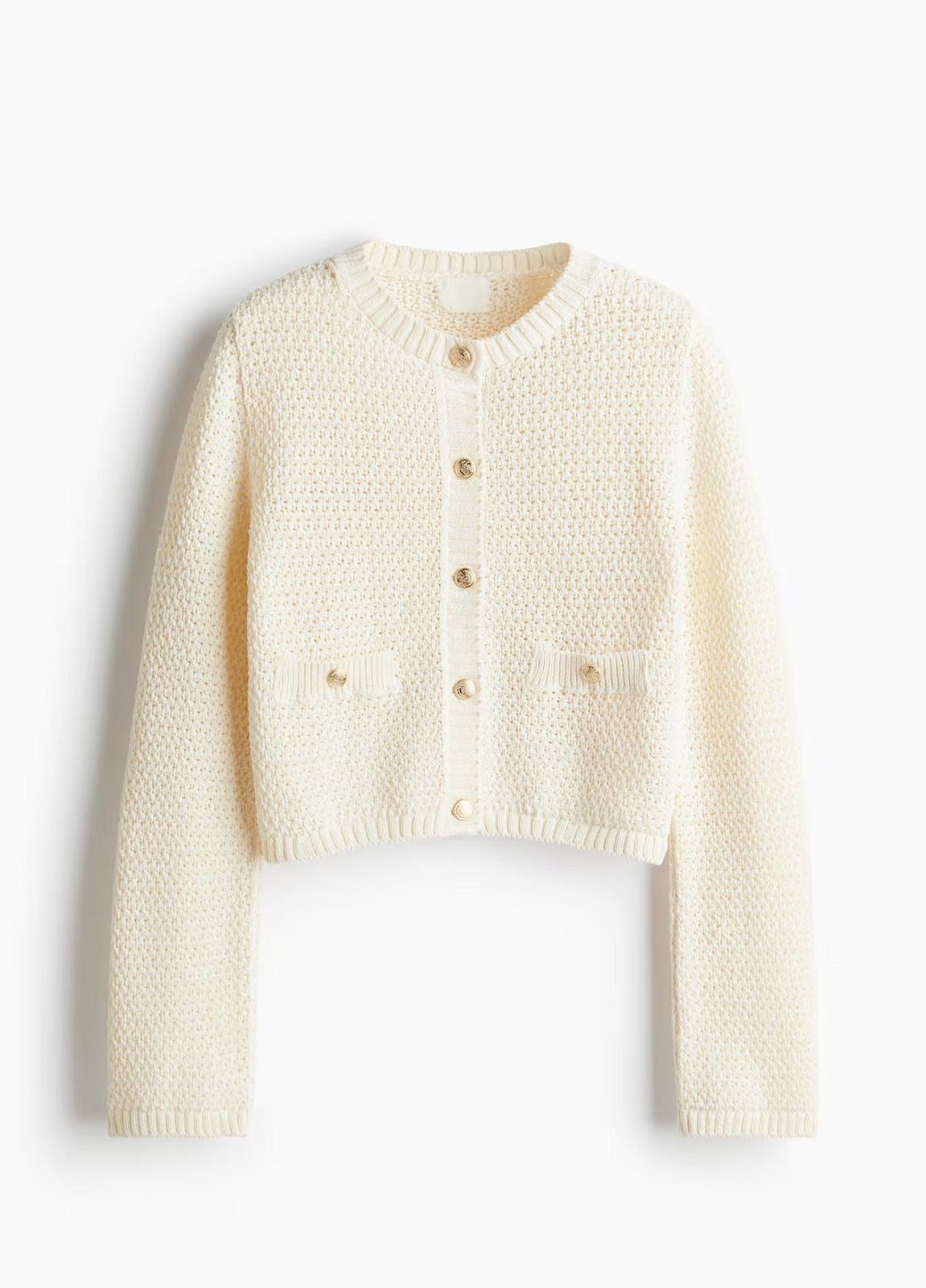 Молочный демисезонный кардиган H&M