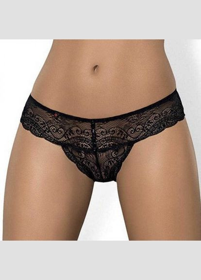 Трусики-стрінги мереживні чорні Miamor Obsessive (297441069)