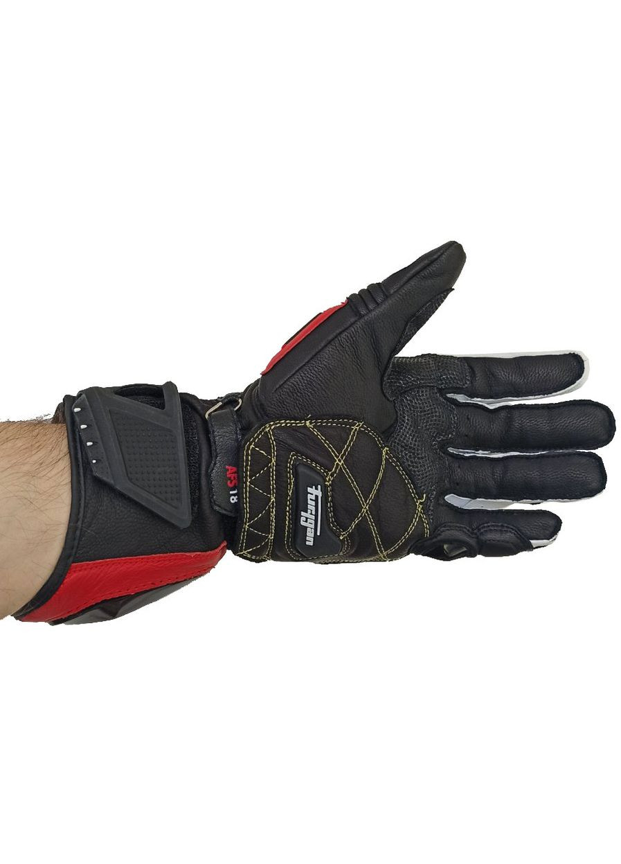 Мотоперчатки AFS-18, чорно-білі з червоним, розмір Furygan (325483656)