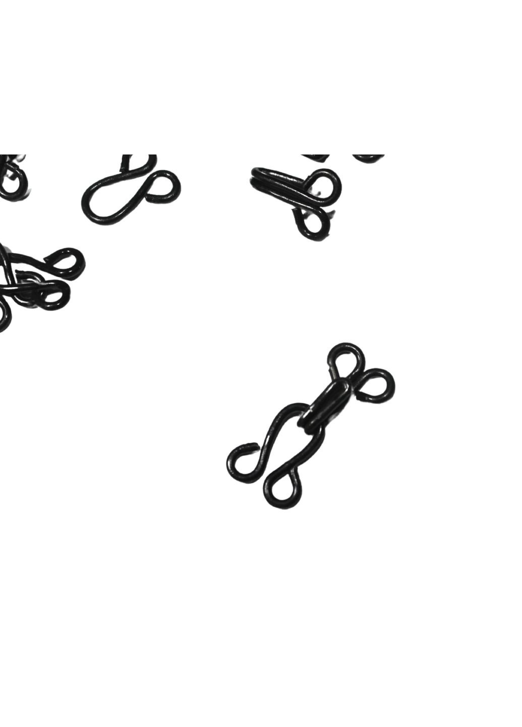 Гачки пришивні чорні №9/28мм/220пар FROM FACTORY KRB (339105098)