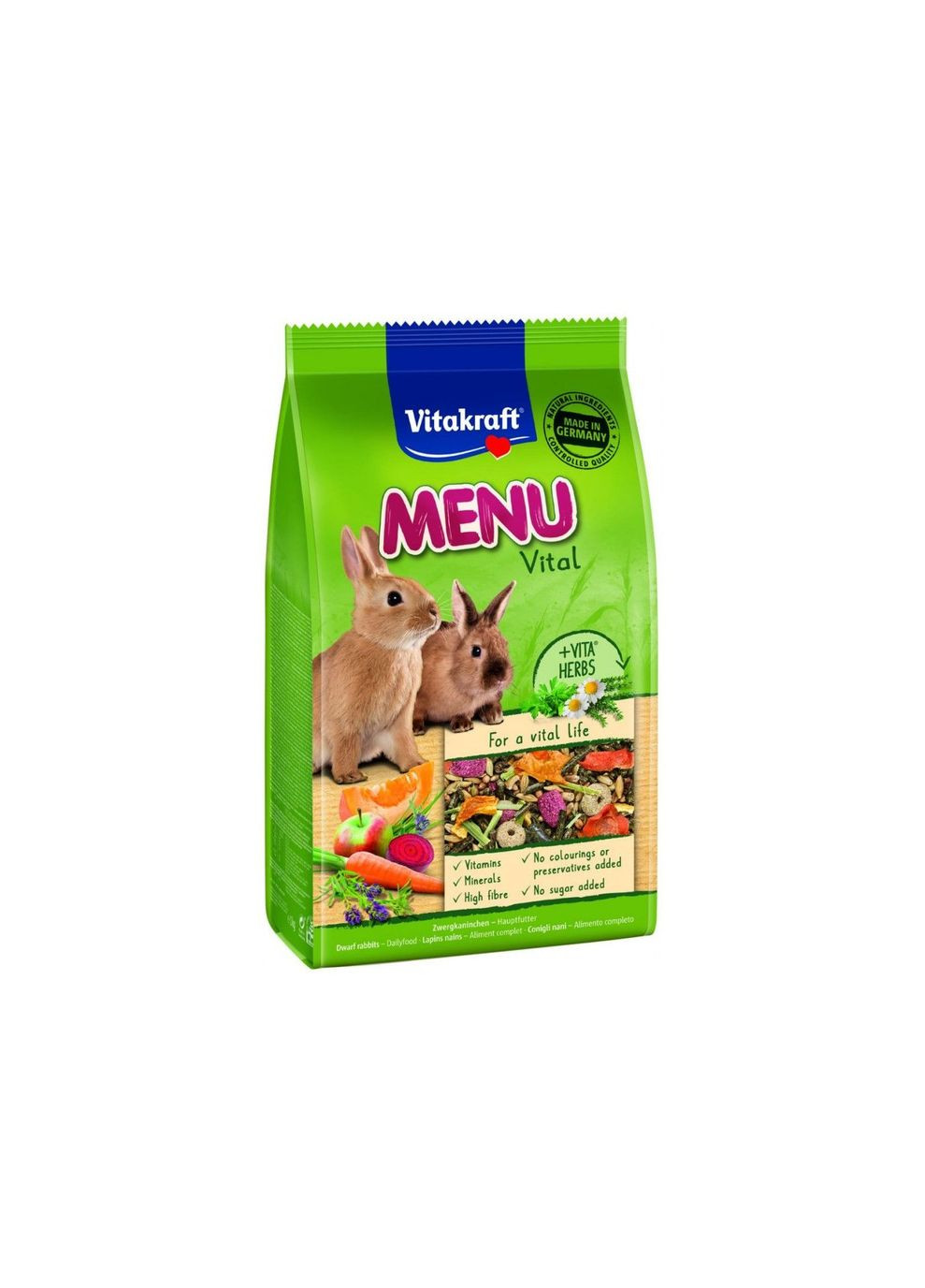 Корм для кролей Premium Menu Vital, 1кг Vitakraft (358929228)
