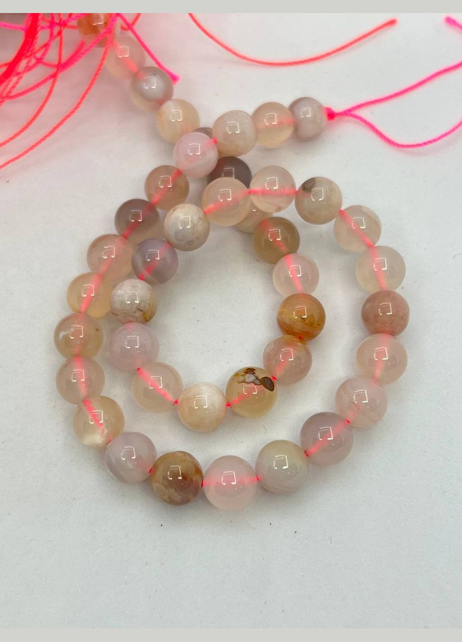 Розовый агат на нити без застежки 8 мм 40 см No Brand (327071986)